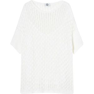 Marina Rinaldi, Dames, Truien, Wit, Maat: M Katoen,