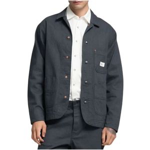 Replay, Heren, Jassen, Grijs, Maat: L