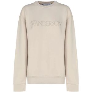 JW Anderson, Heren, Sweatshirts & Hoodies, Beige, Maat: L Katoen,