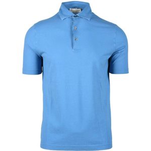 Filippo De Laurentiis, Heren, Tops, Blauw, Maat: L Katoen,