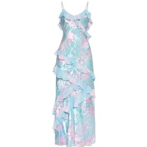 Loveshackfancy, Dames, Jurken, Blauw, Maat: XS Zijde,