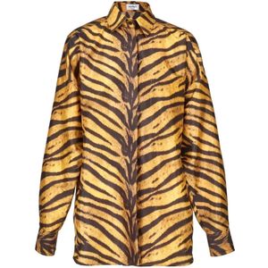 Ferragamo, Dames, Blouses & Shirts, Beige, Maat: 2XS