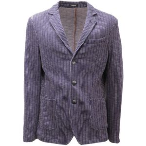 Officina36, Heren, Jassen, Blauw, Maat: XL Katoen,