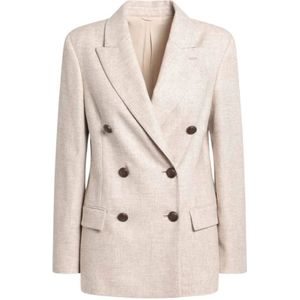Brunello Cucinelli, Dames, Jassen, Beige, Maat: XS