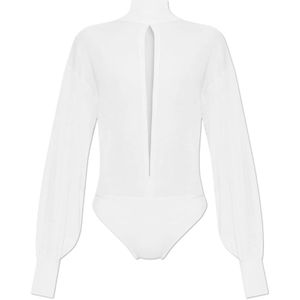 Alaïa, Dames, Tops, Beige, Maat: S Wol,