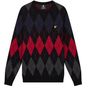 Lyle & Scott, Heren, Truien, Zwart, Maat: XL Wol,