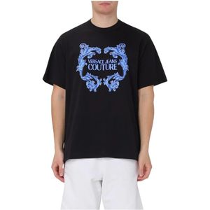 Versace Jeans Couture, Heren, Tops, Zwart, Maat: 2XL Katoen,