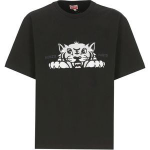 Kenzo, Heren, Tops, Zwart, Maat: M Katoen,