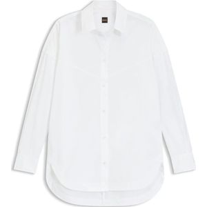 BOSS - C_Bostaffa - Blouse - Wit - Lange Mouw - Losse Pasvorm