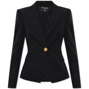 Balmain Wollen blazer , Black , Dames , Maat: XS