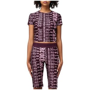 Versace Jeans Couture, Dames, Tops, Paars, Maat: M Katoen,