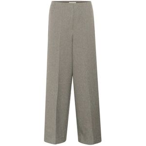 Soaked in Luxury, Dames, Broeken, Grijs, Maat: M Leer,