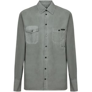 Dolce & Gabbana - Overhemden - Grijs - Katoen