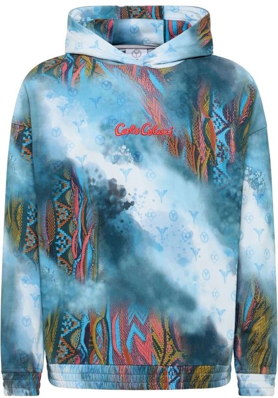 Carlo Colucci - Sprayed Knit Oversize Hoodie - Veelkleurig - Heren