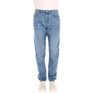 Brunello Cucinelli, Heren, Jeans, Blauw, Maat: M Denim,