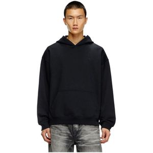 Diesel, Heren, Sweatshirts & Hoodies, Zwart, Maat: L Katoen,