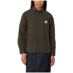 Carhartt Wip, Dames, Blouses & Shirts, Bruin, Maat: XS Katoen,