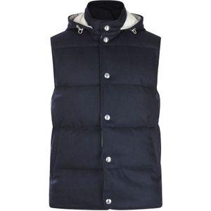 Eleventy, Heren, Jassen, Blauw, Maat: L Wol,