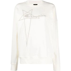 Rick Owens, Dames, Sweatshirts & Hoodies, Beige, Maat: XS Katoen,