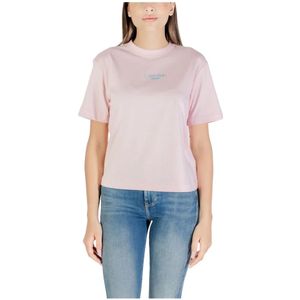 Calvin Klein Jeans, Dames, Tops, Roze, Maat: XL Katoen,