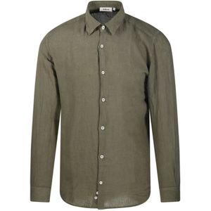Altea, Heren, Overhemden, Groen, Maat: 2XL Linnen,