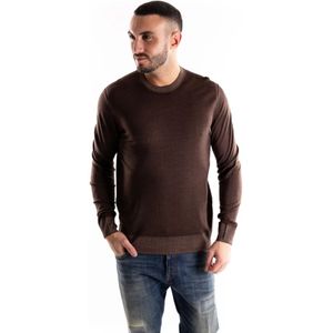 Paolo Pecora, Heren, Truien, Bruin, Maat: M Wol,