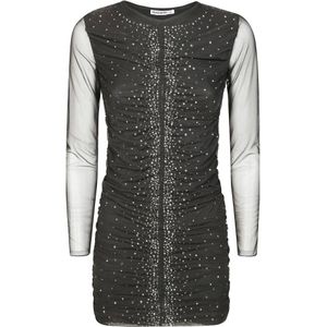 Patrizia Pepe, Dames, Jurken, Zwart, Maat: 3XL Tulle,