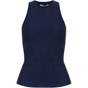 Victoria Beckham, Dames, Tops, Blauw, Maat: L Katoen,