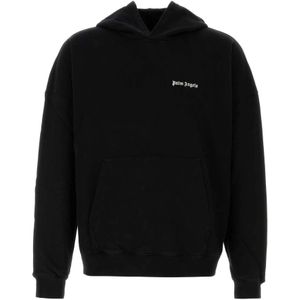 Palm Angels, Heren, Sweatshirts & Hoodies, Zwart, Maat: S Katoen,