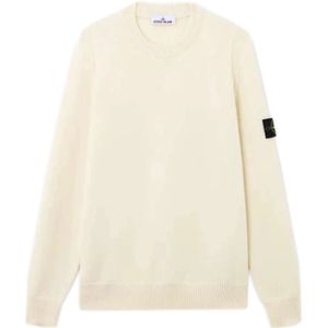 Stone Island, Heren, Truien, Beige, Maat: XL Wol,