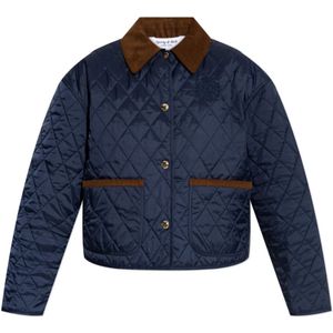 Sporty & Rich, Dames, Jassen, Blauw, Maat: L Leer,