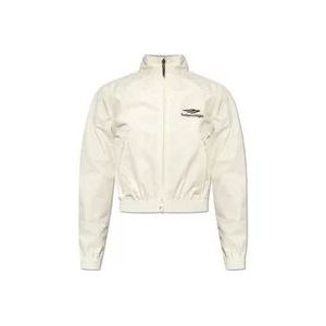 Balenciaga Trainingsjack met logo , White , Dames , Maat: S