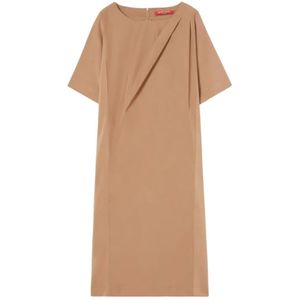 Marina Rinaldi, Dames, Jurken, Beige, Maat: S Viscose,
