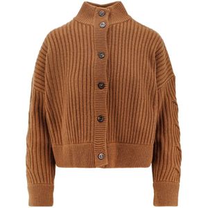 Max Mara, Dames, Truien, Bruin, Maat: M Wol,