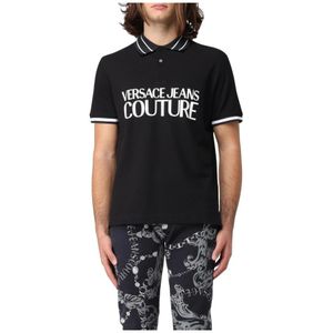 Versace Jeans Couture, Heren, Tops, Zwart, Maat: 2XL Katoen,