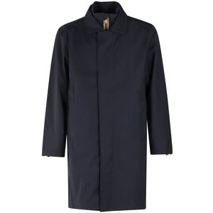 K-Way, Heren, Mantels, Blauw, Maat: M Wol,