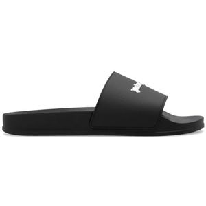 Palm Angels - Slippers - Zwart - Rubber - Tactiel Logo