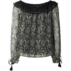 Pepe Jeans, Dames, Blouses & Shirts, Zwart, Maat: M