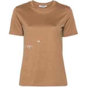 Max Mara, Dames, Tops, Bruin, Maat: XS Katoen,