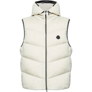 Moncler, Heren, Jassen, Wit, Maat: M Polyamide,