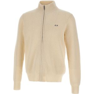 Sun68, Heren, Truien, Beige, Maat: S Wol,