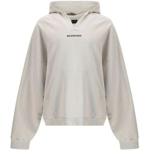 Balenciaga, Heren, Sweatshirts & Hoodies, Wit, Maat: L