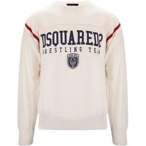 Dsquared2, Heren, Truien, Beige, Maat: XL Katoen,