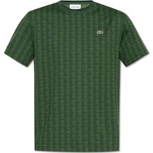 Lacoste - T-shirt met Logo - Groen - Heren - Katoen