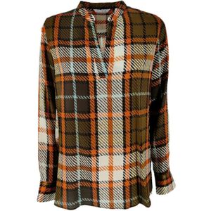 Caliban, Dames, Blouses & Shirts, Veelkleurig, Maat: XS Satijn,