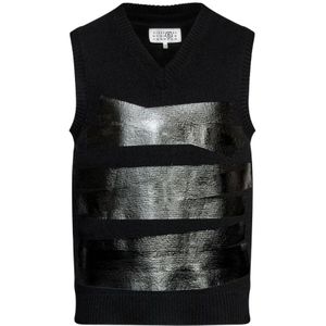 MM6 Maison Margiela, Heren, Truien, Zwart, Maat: M Wol,