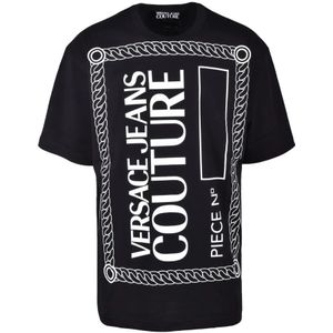 Versace Jeans Couture, Heren, Tops, Zwart, Maat: XS Katoen,