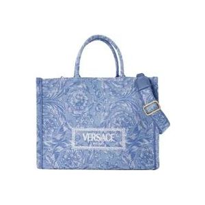 Versace Canvas totes , Blue , Dames , Maat: ONE Size