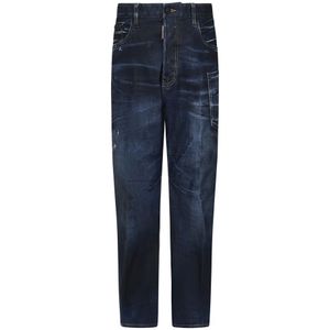 Dsquared2 Blauwe Loose Fit Jeans Aw24 , Blue , Heren , Maat: L