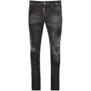 Dsquared2 Zwarte Jeans Aw23 Herenmode , Black , Heren , Maat: XS